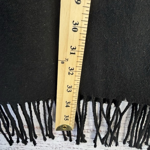 Vintage Coastal Boho Cowgirl Skirt Wool Blend Maxi 12 Black Fringed Western - Picture 5 of 12